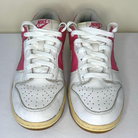Nike Dunk Low Women’s Sneakers White Flamingo Pink Size 8 Retro Casual Shoes - Picture 3 of 11